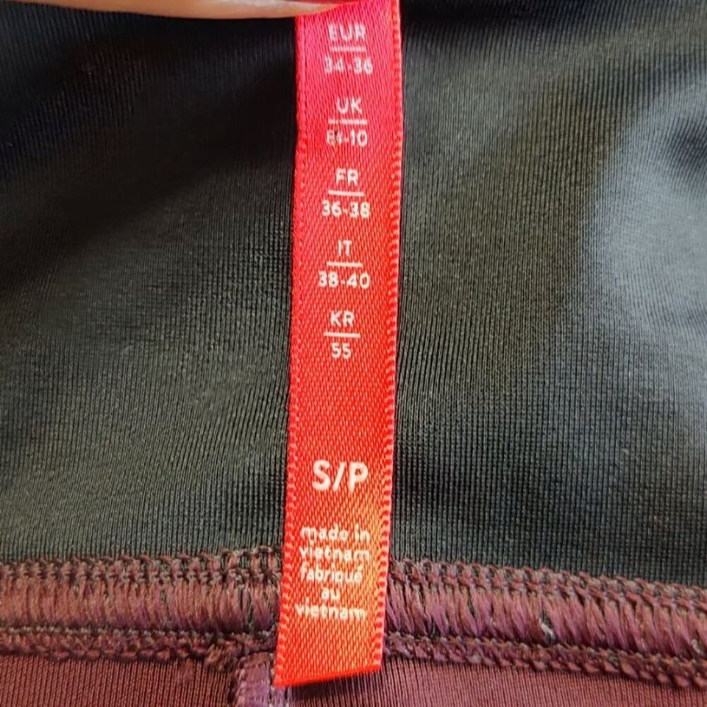 SPANX Ready to Wow Faux Leather Leggings S BROWN WINE 2437 - Picture 10 of 12